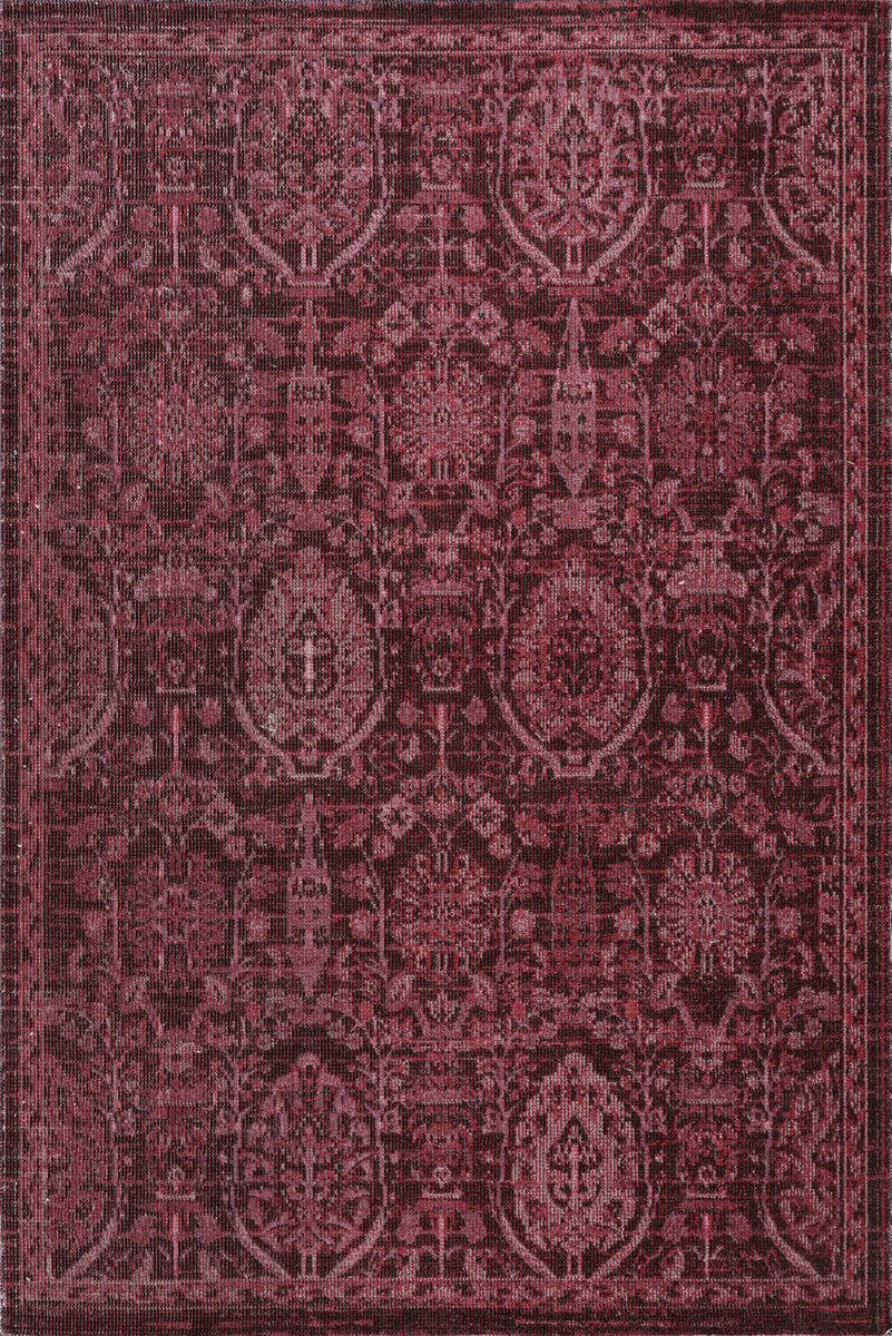 Antik 1116 Klasik Vintage Salon Halısı Bordo Retro Mutfak Halısı Tozumaz İnce Makine Halısı