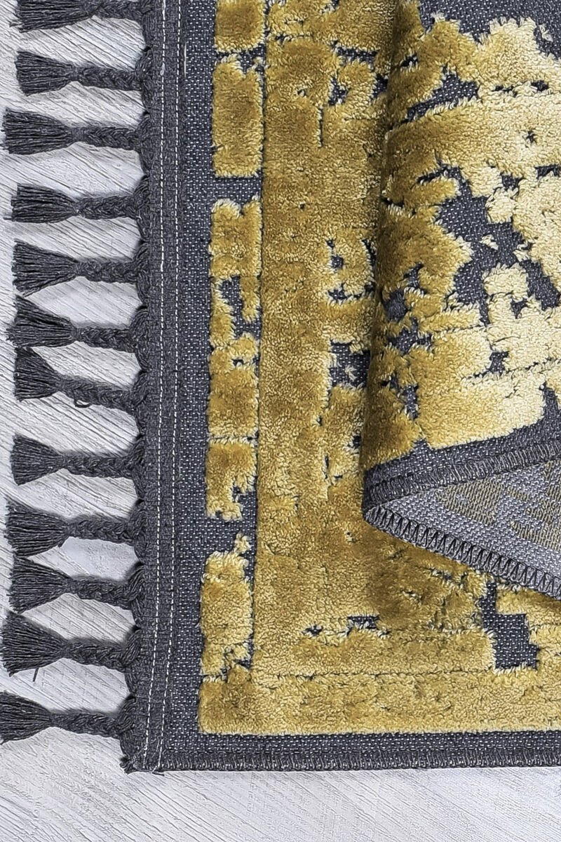 Dekoratif Saçaklı Pamuk Tabanlı Modern Dokuma Kilim