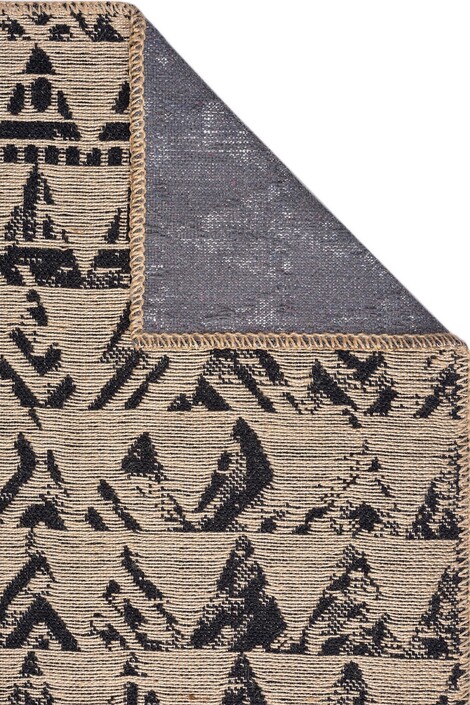 Friolero 2574 Naturel Jüt Halı Modern Örme Kilim - Thumbnail