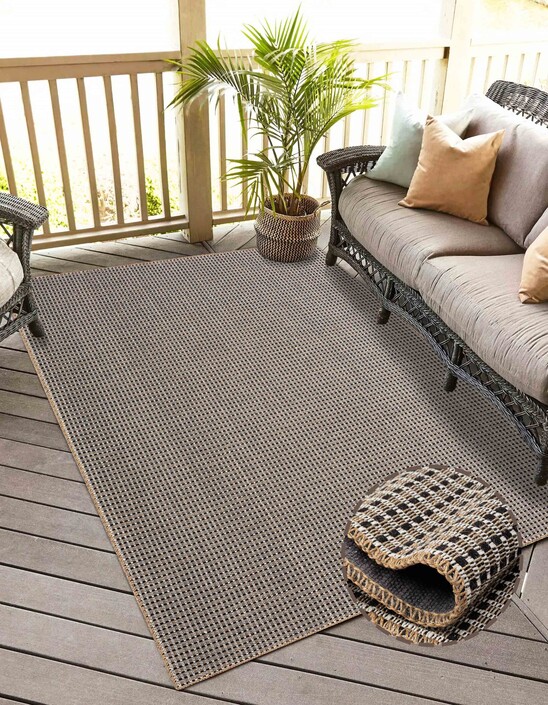 Konfor Halı - Friolero 2576 Naturel Jüt Halı Modern Örme Kilim