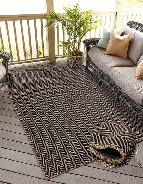 Konfor Halı - Friolero 2577 Naturel Jüt Halı Modern Örme Kilim