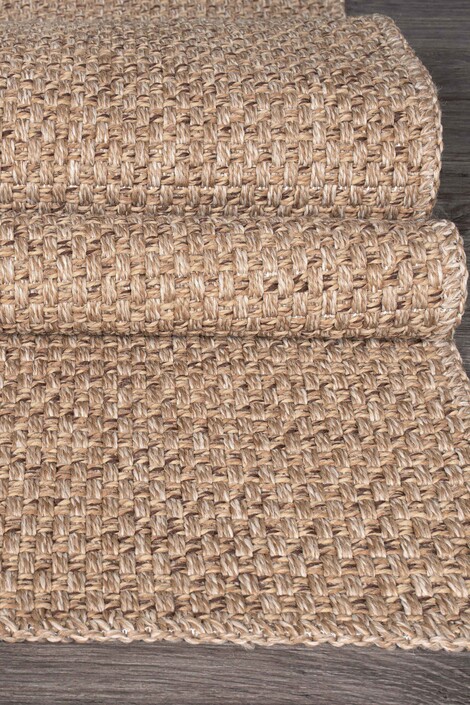 Rusticana 3101 Naturel Jüt Halı Modern Örme Kilim - Thumbnail