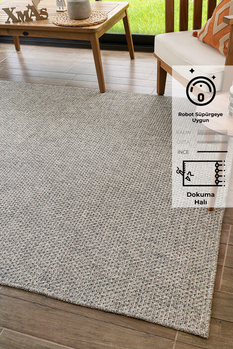 Konfor Halı - Rusticana 3103 Naturel Jüt Halı Modern Örme Kilim