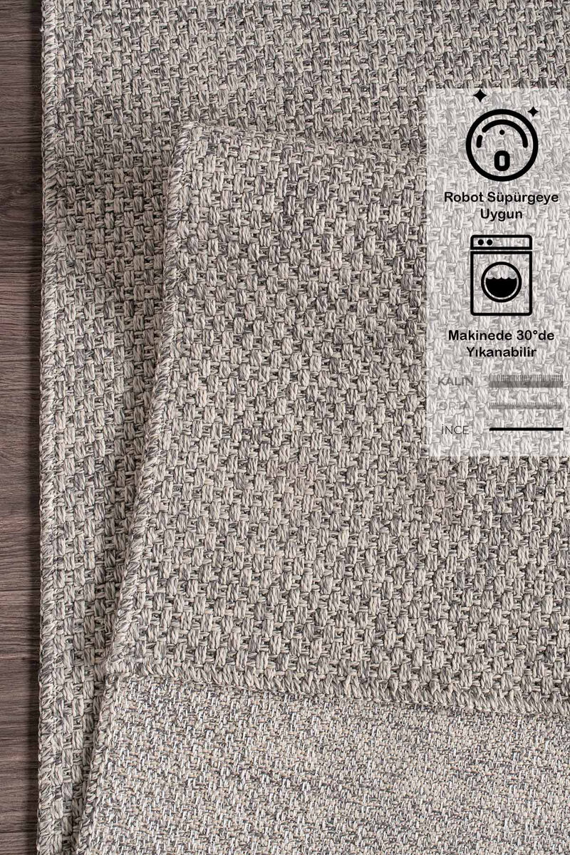 Modern Jüt Yolluk Halı Rusticana 3103 Naturel Örme Kilim