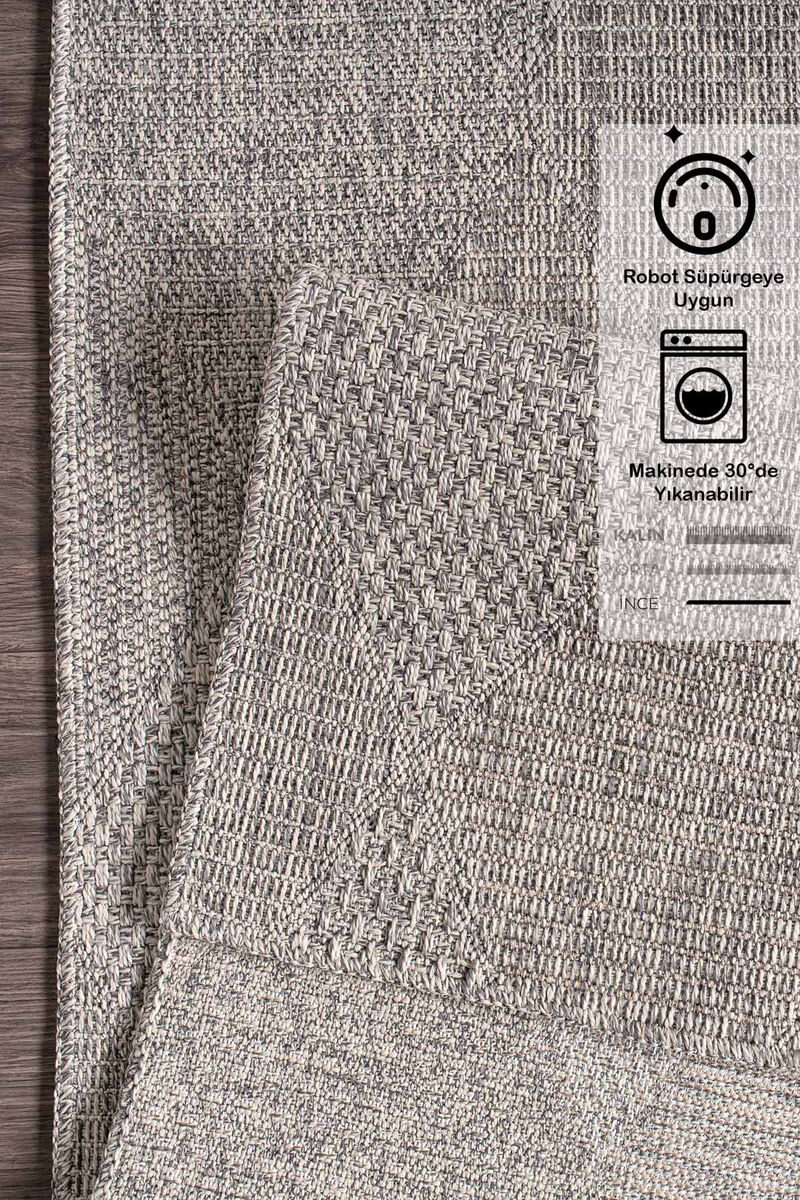 Modern Jüt Yolluk Halı Rusticana 3104 Naturel Örme Kilim